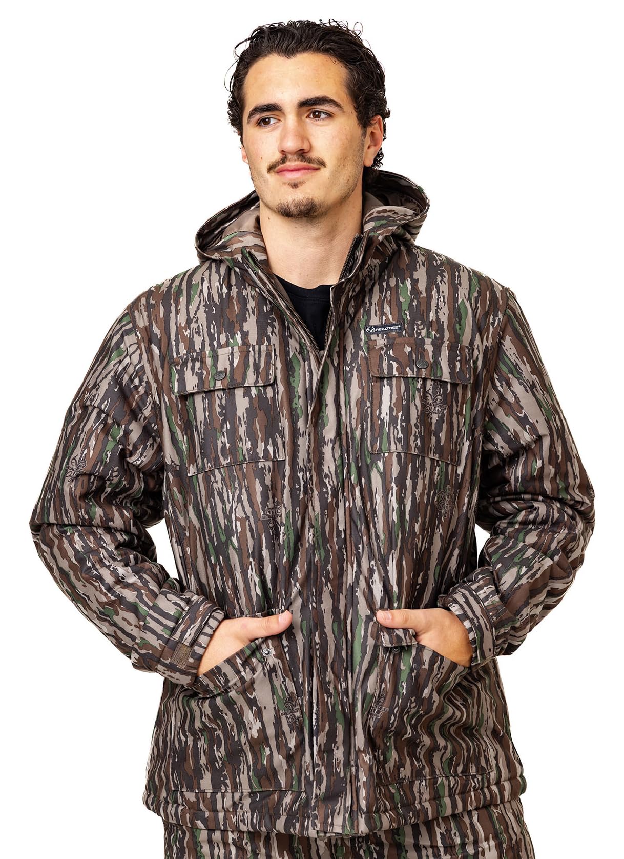 Realtree Men's Camo Hunting Insulated Cold Weather Parka Jacket - Water-resistant, Mid-weight and Super Warm Coat
