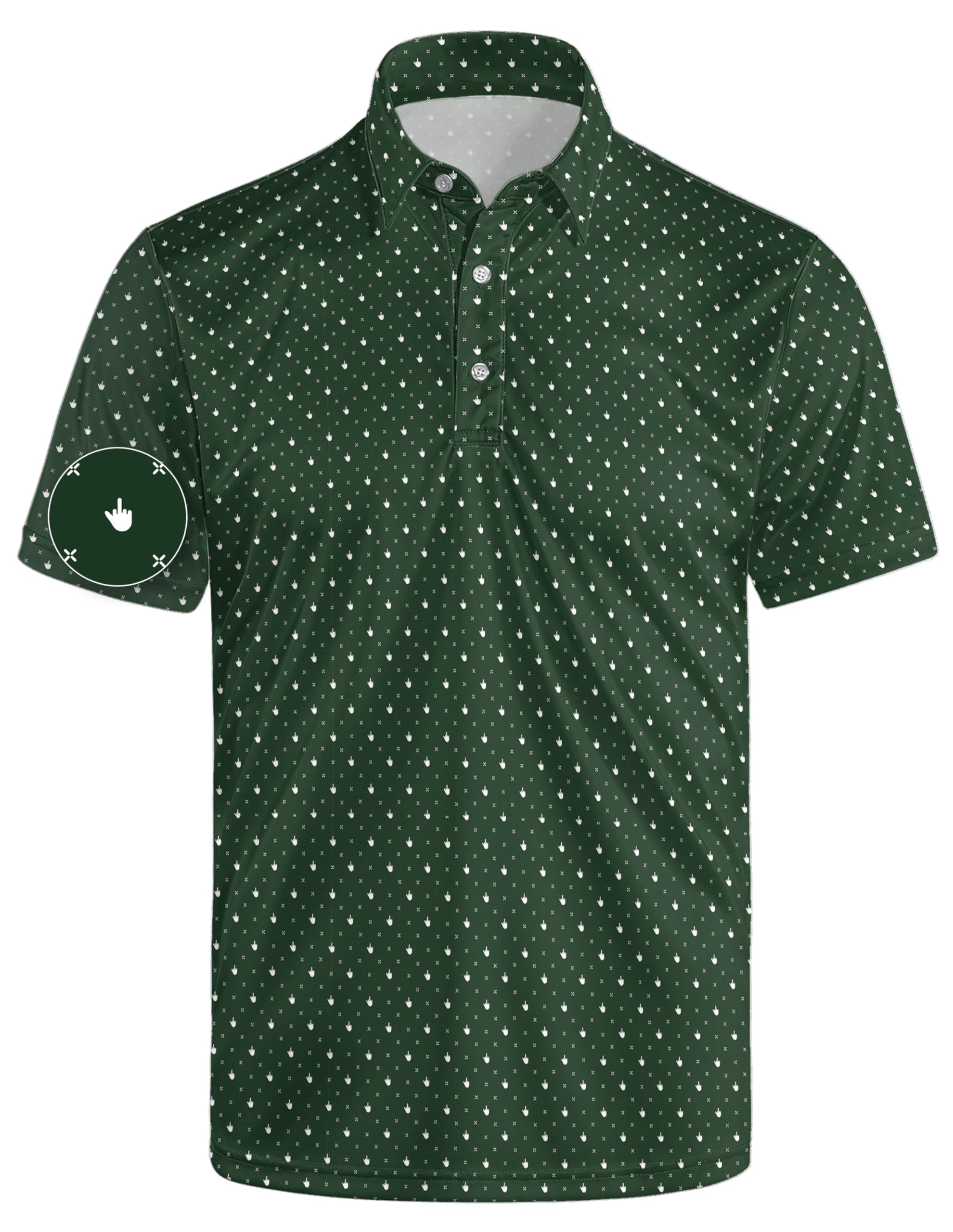 Mens Funny Golf Polo Shirts Short Sleeve Quick Dry Polo Shirts