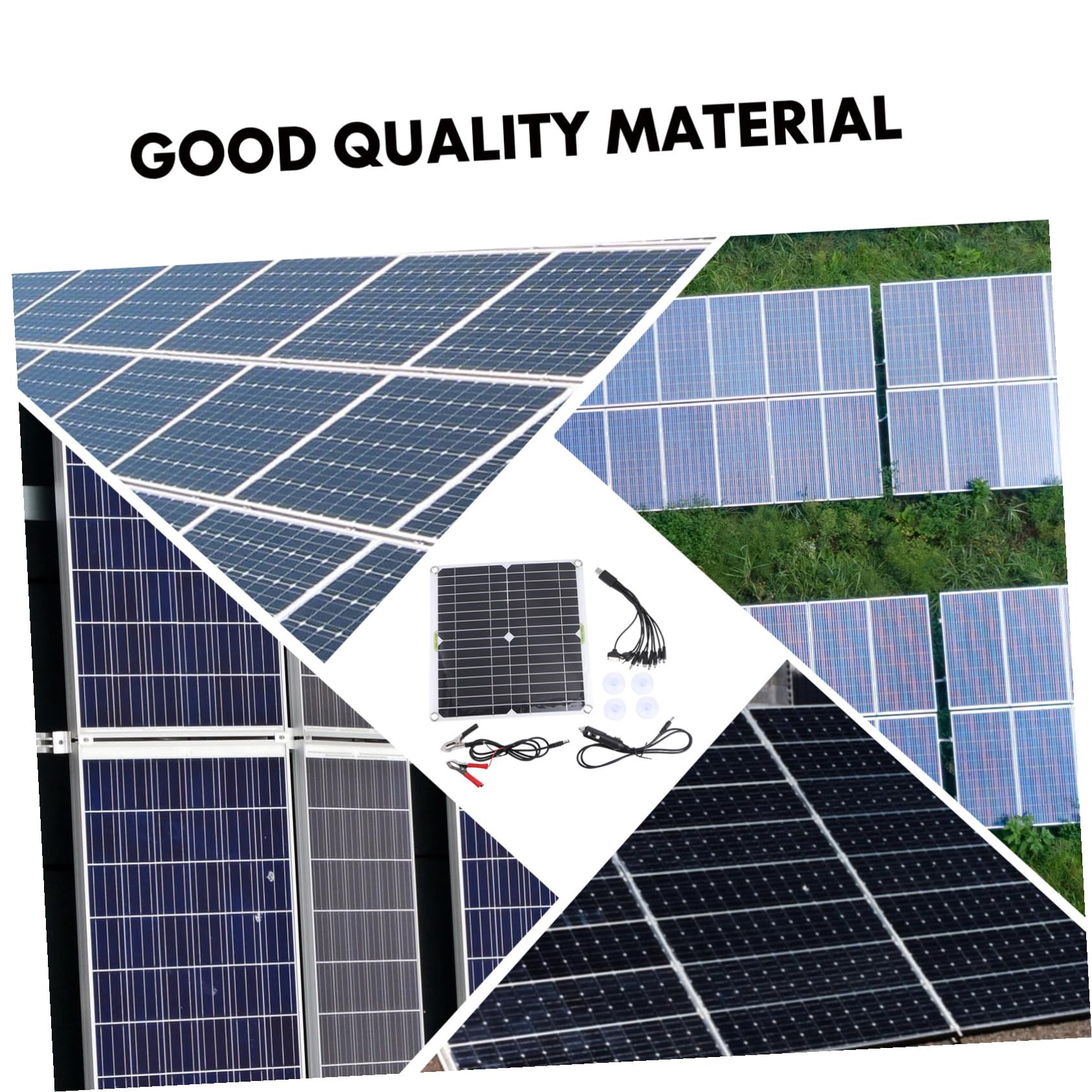 Pannello Solare 200w Monocristallino Nero per Esterno | 98% Resa, Adatto a Campeggio e Viaggio, Kit di Ricarica per Uso All'aperto
