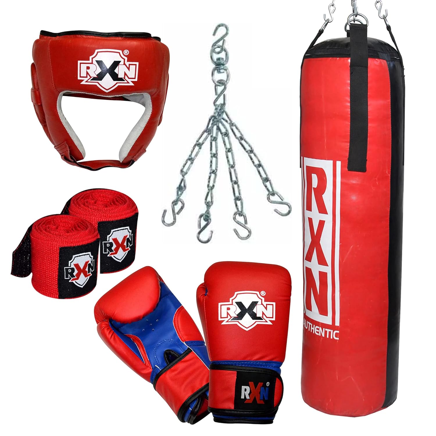 Buy RXN Boxing Bag Unfilled Heavy Bag Set with Boxing Gloves 10oz and