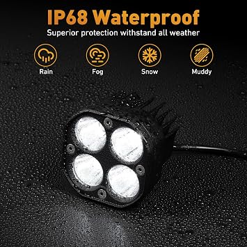 LED Pods Light, 4 Inch LED Fog Lights White, 40W Led Cube Lights Off Road Driving Lights Fit for Pickup, Truck, Jeep, SUV, ATV, UTV, Boat, Motorcycle