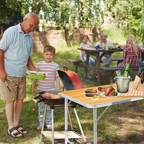 Vista 78 de Outvita Mesa de camping plegable portátil de 2.3 pies, mesa de picnic impermeable al aire libre, maleta ligera de aluminio, mesa plegable