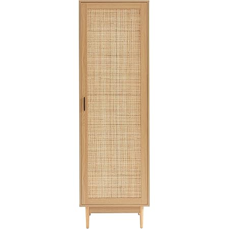 Armoire Dressing Cannage Et Effet Bois, 2 Portes | Sweeek
