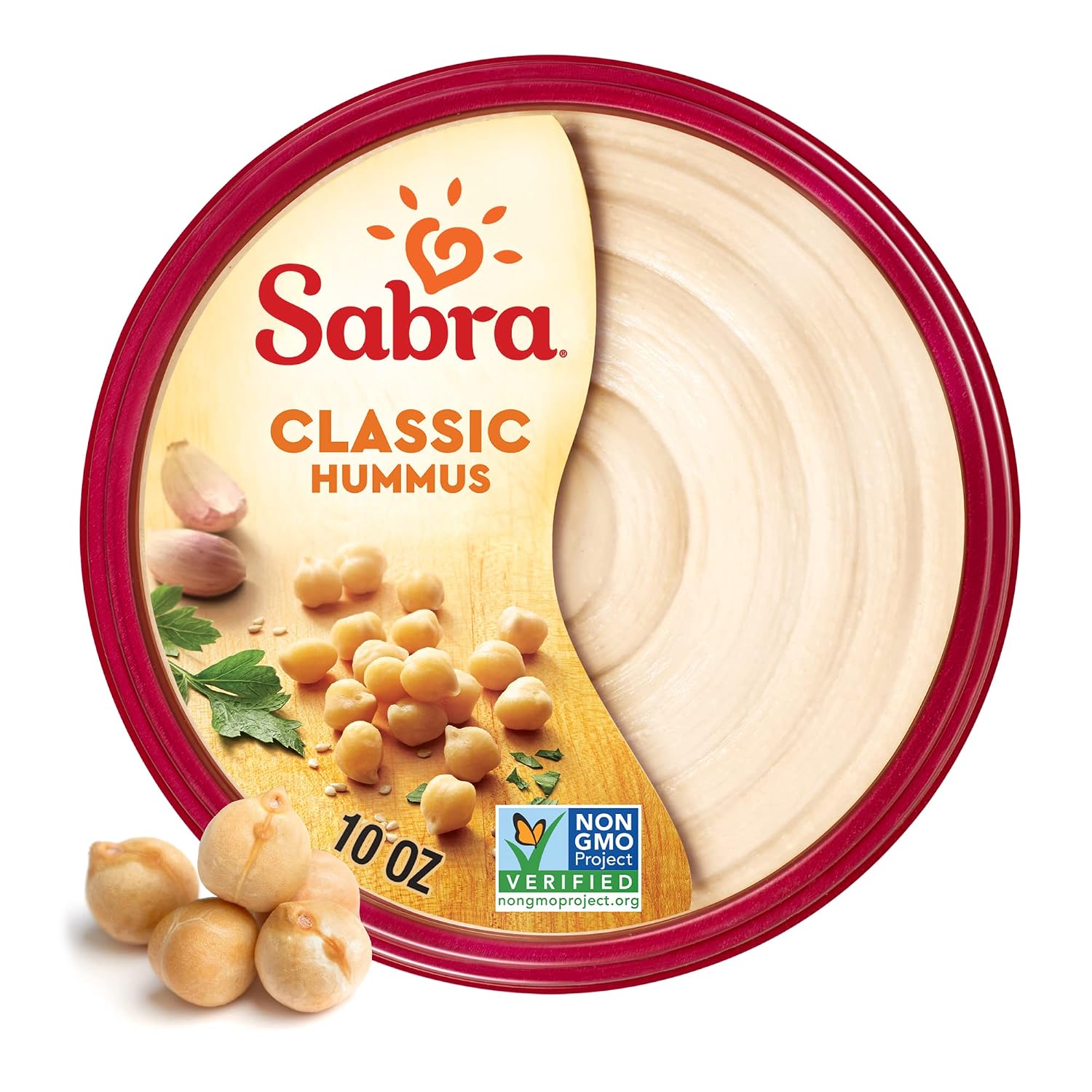 Sabra Classic Hummus, Great Hummus for Dipping, Snacking and Sharing, 10 Oz Tub