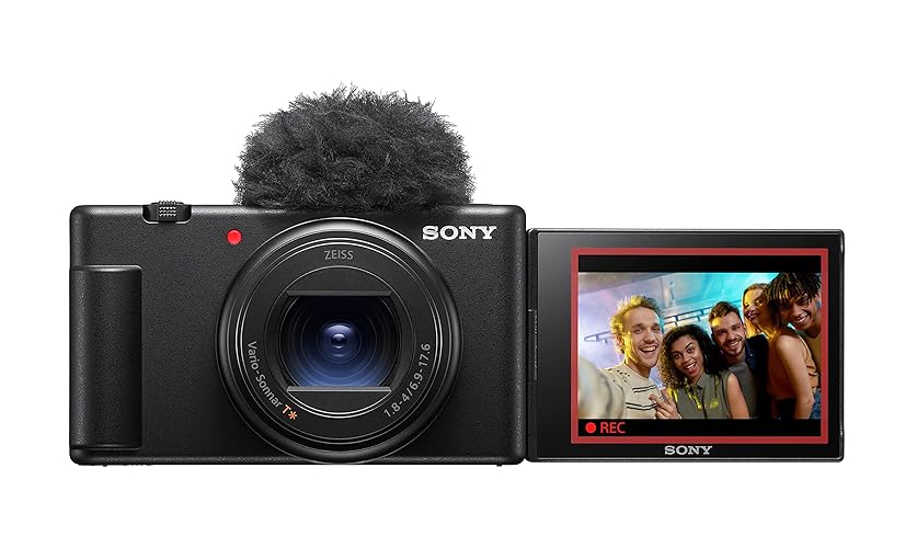 Sony Vlog Camera ZV-1 II | Digital camera (Vari-angle screen for vlogging, wide angle zoom lens, 4K video, multi-directional microphone) Black - new Sony ZV1M2 Camera