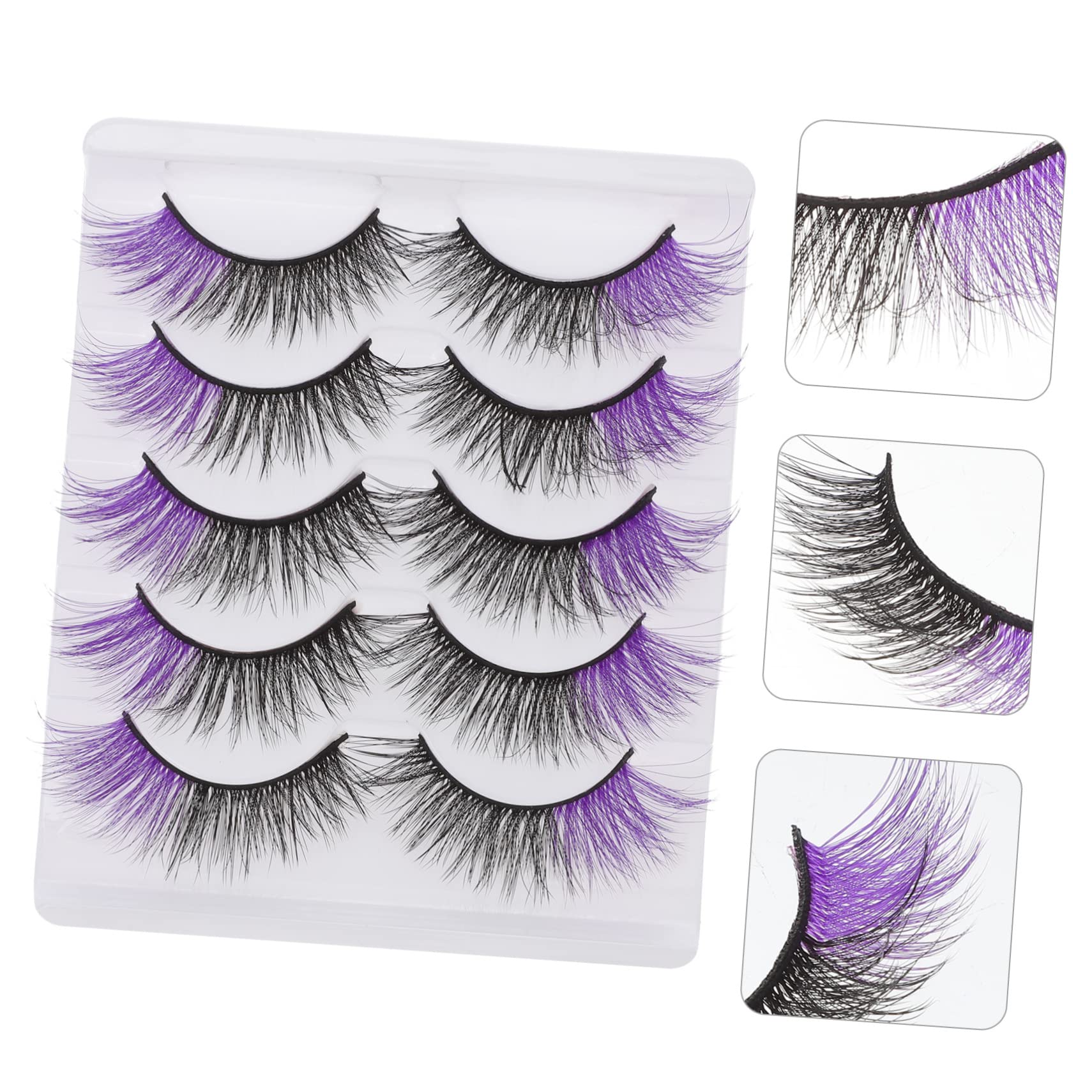 Healeved 5 Set Di Ciglia Finte Con Ciglia A Strisce Per Laumento Del Volume Per Extension Ciglia Delicate E Comode Da Indossare 5 Paia*5