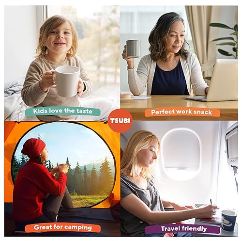 Miniatura 9 de Tsubi - Paquetes de sopa de miso instantánea liofilizada listos para comer sopa vegana a base de plantas importada de Japón deliciosas mezclas de