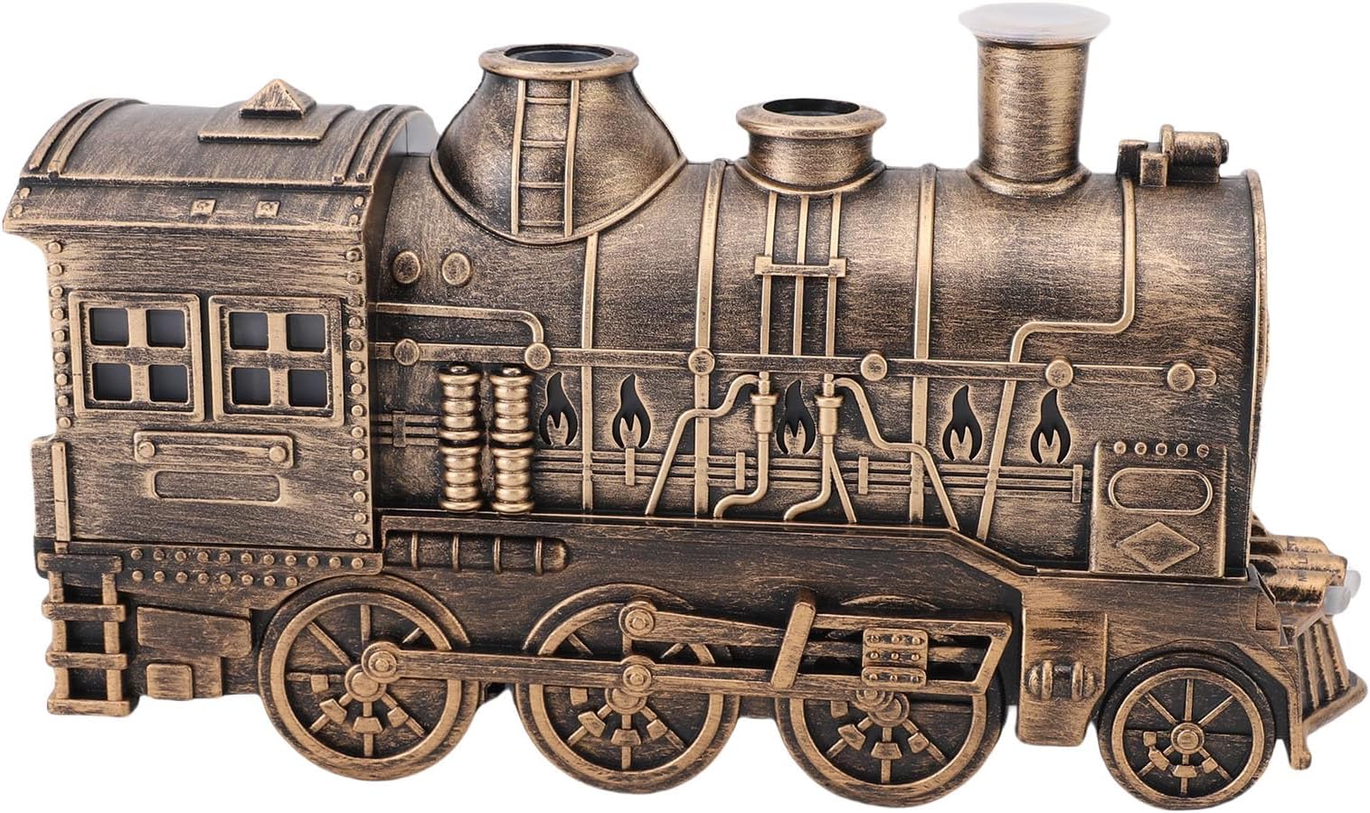 300ml Train Diffusers for Essential Oils, Cool Mist Aromatherapy Diffuser with Dual Nozzles, Quiet Vintage Steam Train Design, 2/8H Timer, for Bedroom, Office, Desktop, Christmas Gift