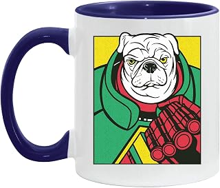 Gift for Pet Lovers Angry Dog Comic Character Design for All Ages 11oz 15oz Inner Color Accent Mug
