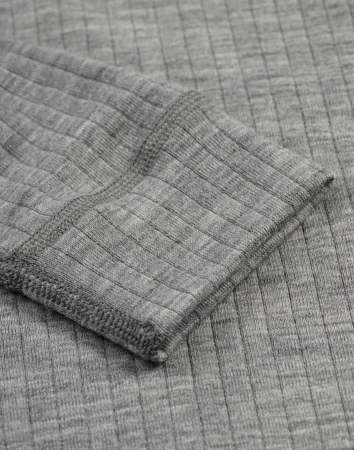 DILLING T-Shirt à Manches Longues en Laine mérinos pour Homme