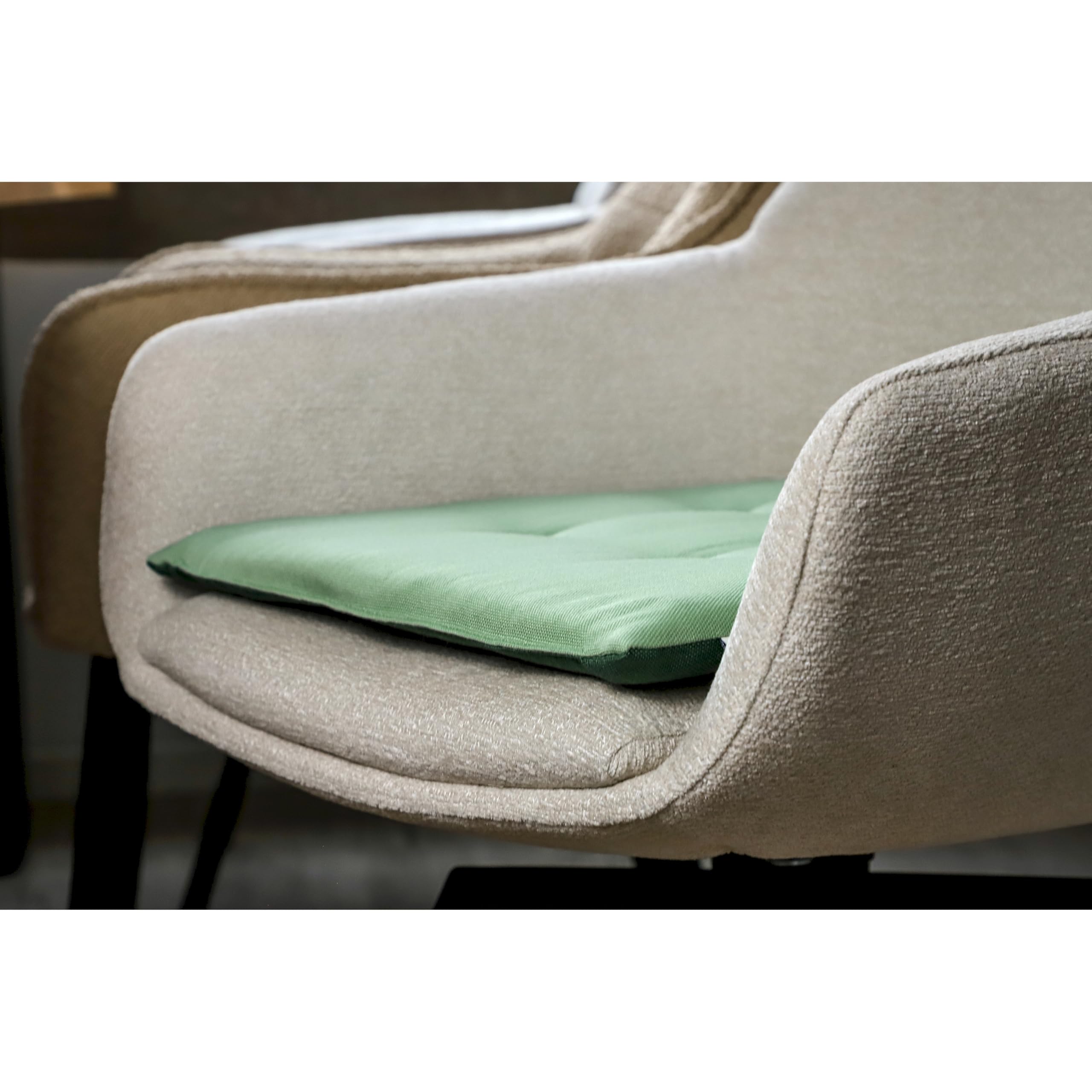 TOM TAILOR Oeko Tex - Juego de 6 cojines para silla (40 x 40 cm, lavables para comedor, silla de oficina, banco, suelo y muebles de jardín), color verde
