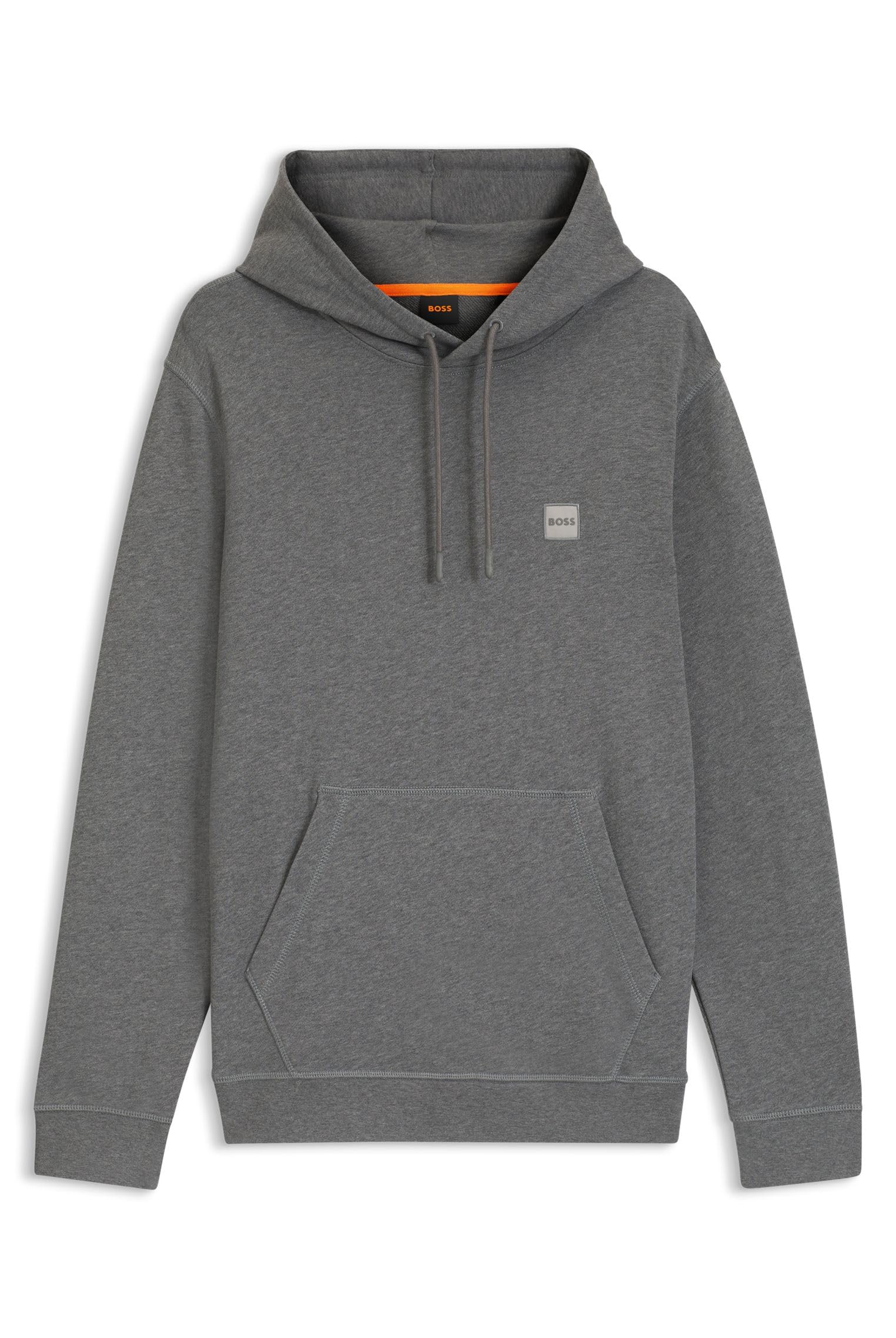 BOSS Hoodie Aus Baumwoll-Terry Mit Logo-aufnäher