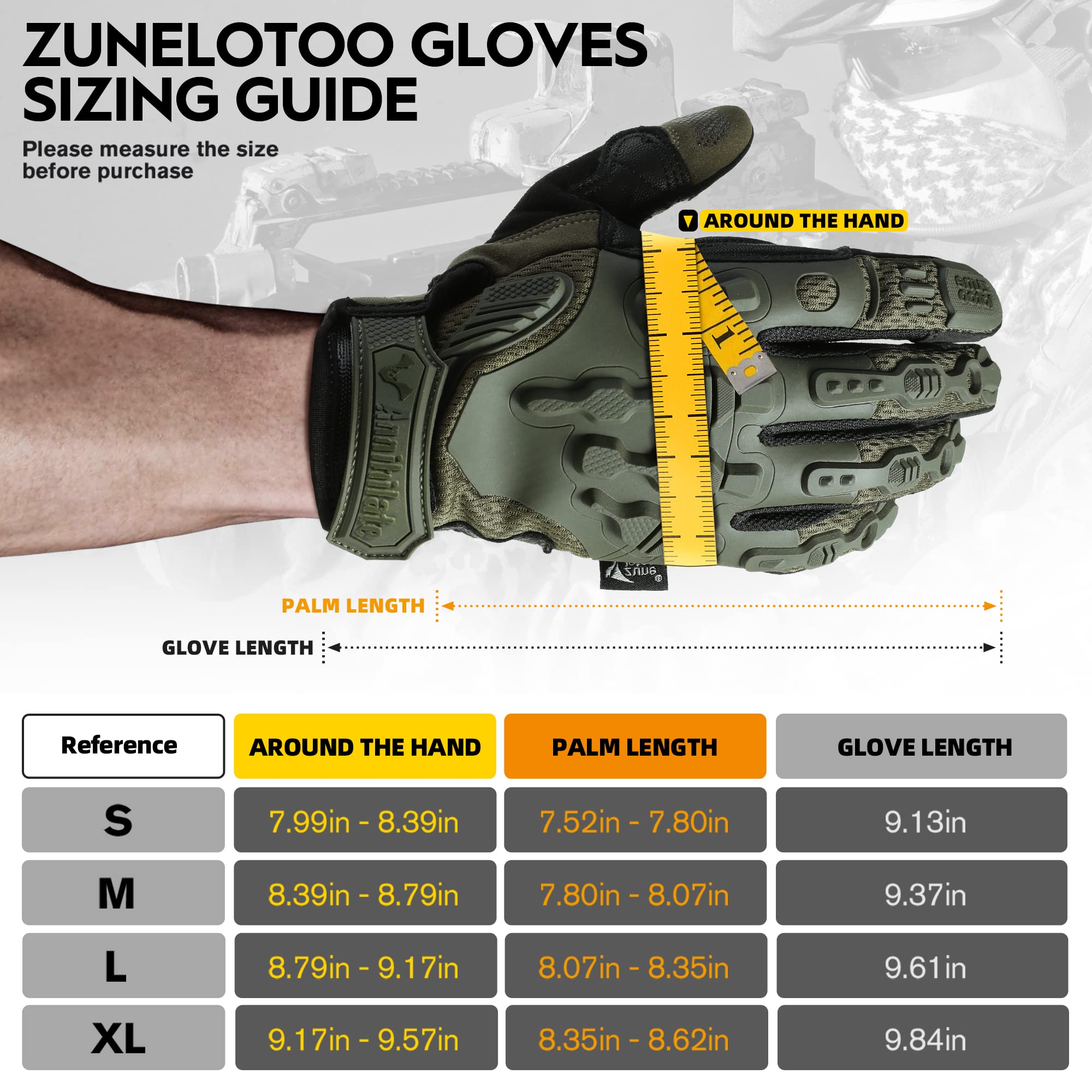 Zune Lotoo Gants Tactique Militaire, Gants Moto Respirants Compatibles avec Écran Tactile pour Homme Femme, Gants Kevlar Airsoft Militaire Anti Coupure pour Paintball Airsoft Motocross Randonné