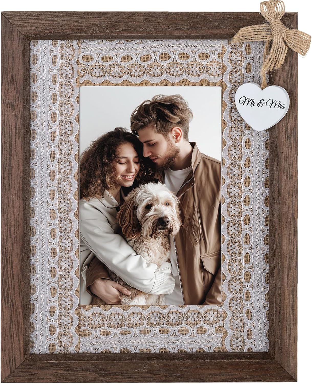 Amazon.com - Inweder Picture Frame Wedding Photo Frames: Mr&Mrs Heart ...