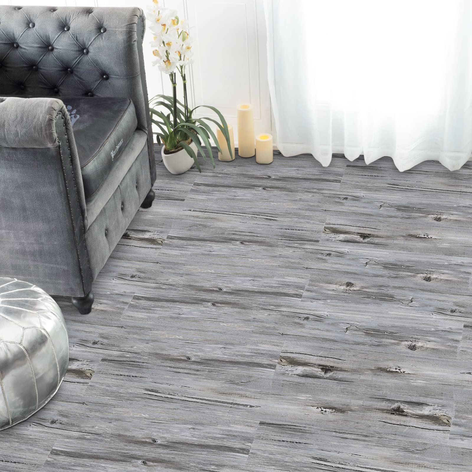 Peel and Stick Floor Tile Vinyl Flooring Peel and Stick Waterproof and ...