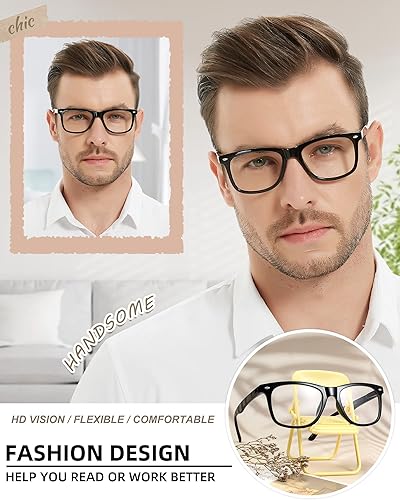 Miniatura 2 de MARE AZZURO Anteojos de lectura grandes para hombres retro cuadrados lectores 1.0 1.25 1.5 1.75 2.0 2.25 2.5 2.75 3.0 3.5 4.0
