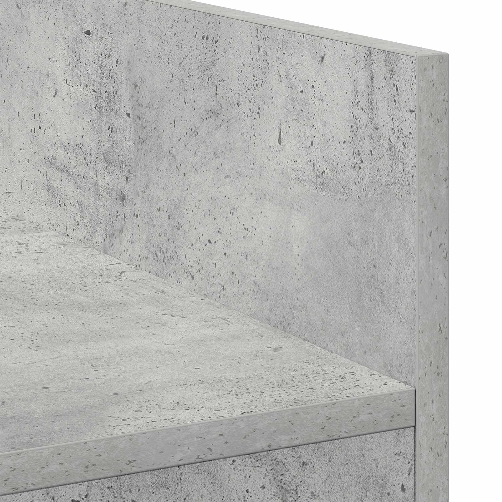 vidaXL DJ Tisch Betongrau 102 x 45 x 102 cm Holzwerkstoff, U-Form, modernes DJ-Pult, ergonomischer Musikarbeitsplatz, vielseitige Audio-Ausrüstung, Profi-Station