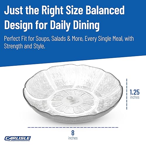 Miniatura 5 de Carlisle FoodService Products Petal Mist - Cuenco de plástico, 8 pulgadas de diámetro para catering, bufés, restaurantes, policarbonato (Pc), 24
