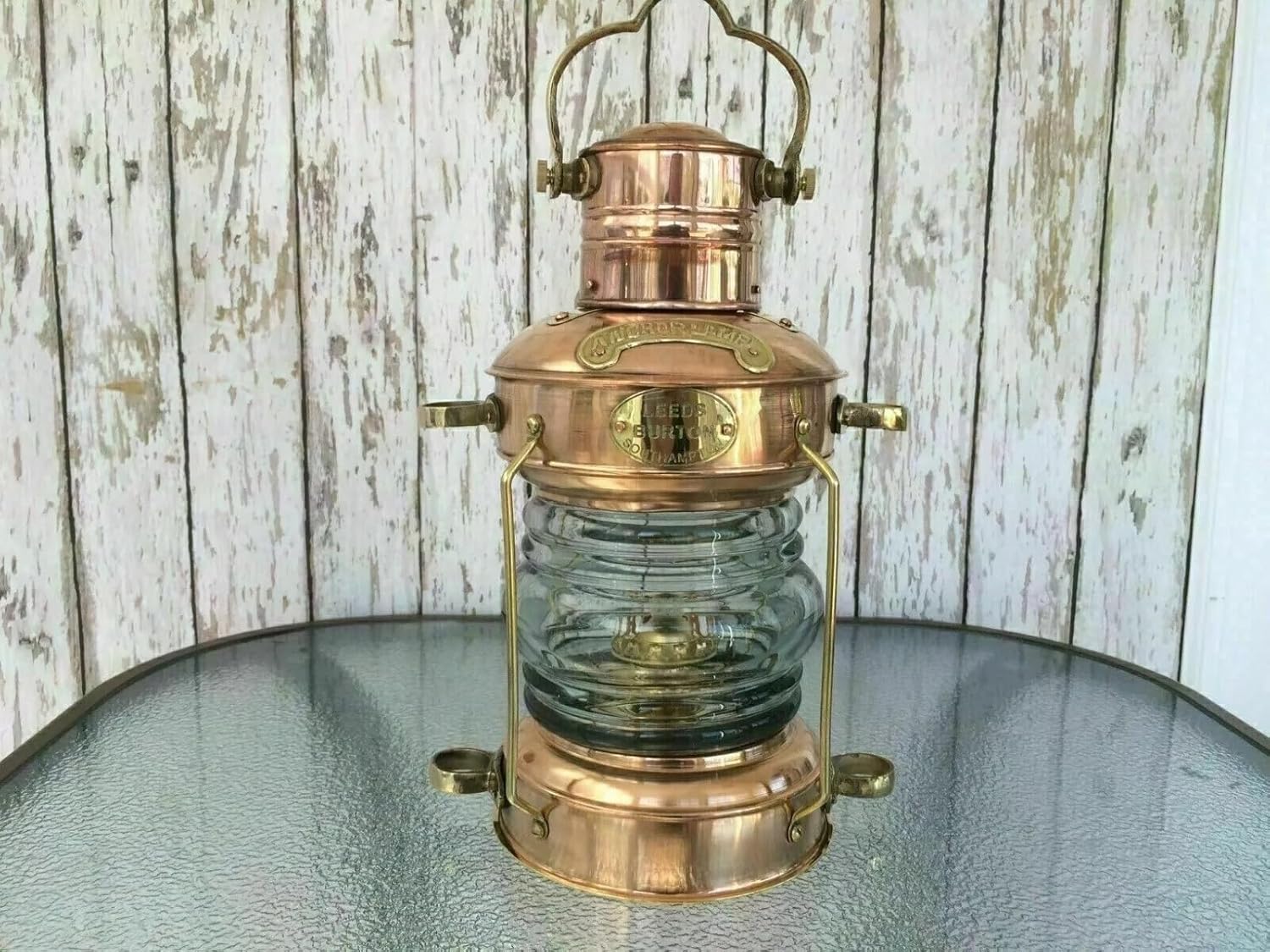 Vintage Antique Brass Nautical Oil Lamp Maritime Ship Lantern, 100% Working Nautical Miner Lamp, Collectible Home Decorative 14 Inch Lamp, Light Lamp for Ship Lights, Rustic Vintage Home Decor Gifts
