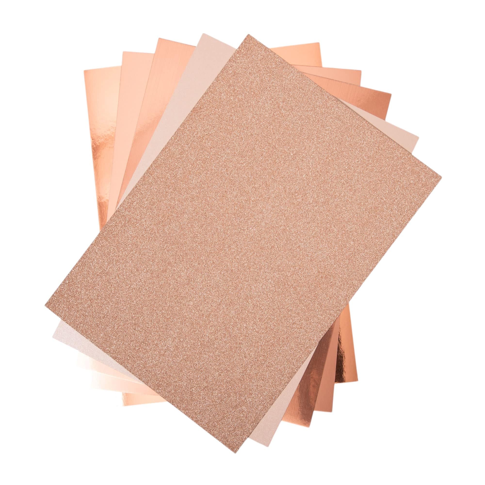 Sizzix Rose Gold, Surfacez, Surfaces-Opulent Cardstock, 8x11.5 inches, 50 Pack