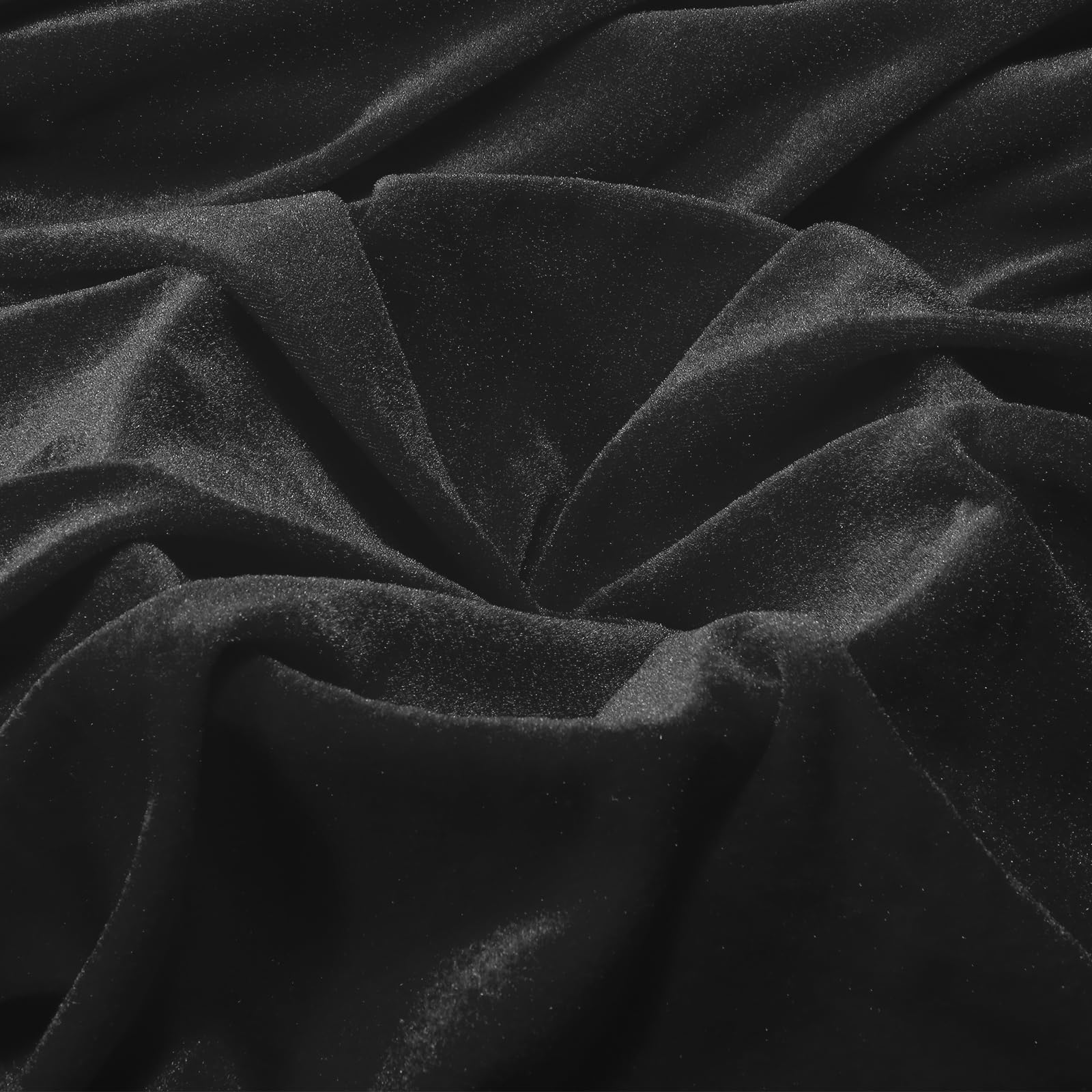 sourcing map Black Velvet Fabric by the Yard, 3 Yard x 63 Inch Wide Soft Stretchy Velvet Cloth Fabric for Upholstery Sofa Chair Wallet Making DIY Sewing Costume Craft Curtain โ image 1