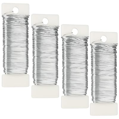 Silver Floral Wire - 152 Yards, 22 Gauge, Flexible for Flower Arrangement, Garland, Wreaths, Plant Crafts