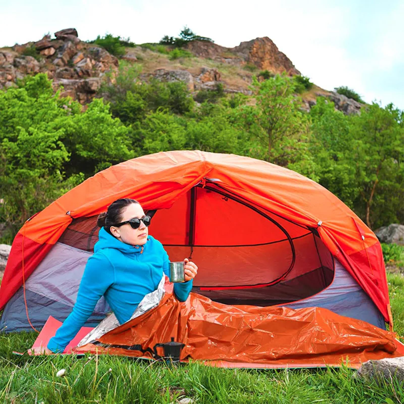 Sac De Bivouac Imperméable Sac De Couchage étanche D'urgence, Couverture Thermique De Survie, Camping, Randonnée, Tente, Sac De Bivouac Sacs De Couchage Survie Aluminium