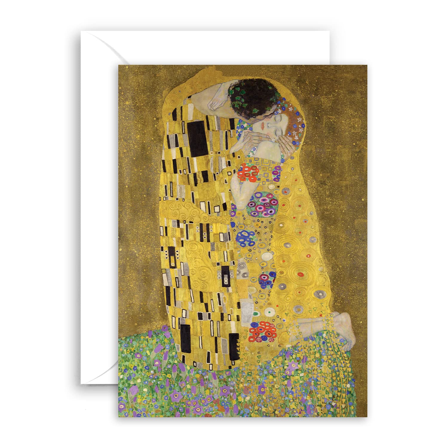 World Of Art Card Gustav Klimt - The Kiss - Greeting Cards for All Occasions to Friends and Loved Ones