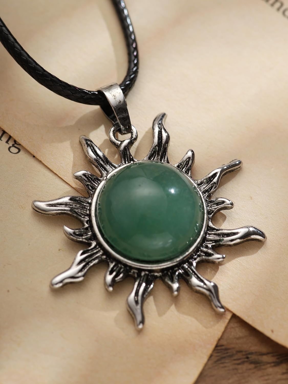 Sacina Gothic Sun Pendant Necklace, Goth Boho Necklace for Women, Christmas Jewelry Gift For Women - Image 5