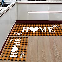 Vista 17 de Alfombras de cocina de Navidad, absorbentes, antideslizantes, para piso, muñeco de nieve, rojo y negro, a cuadros, alfombras y tapetes pequeños