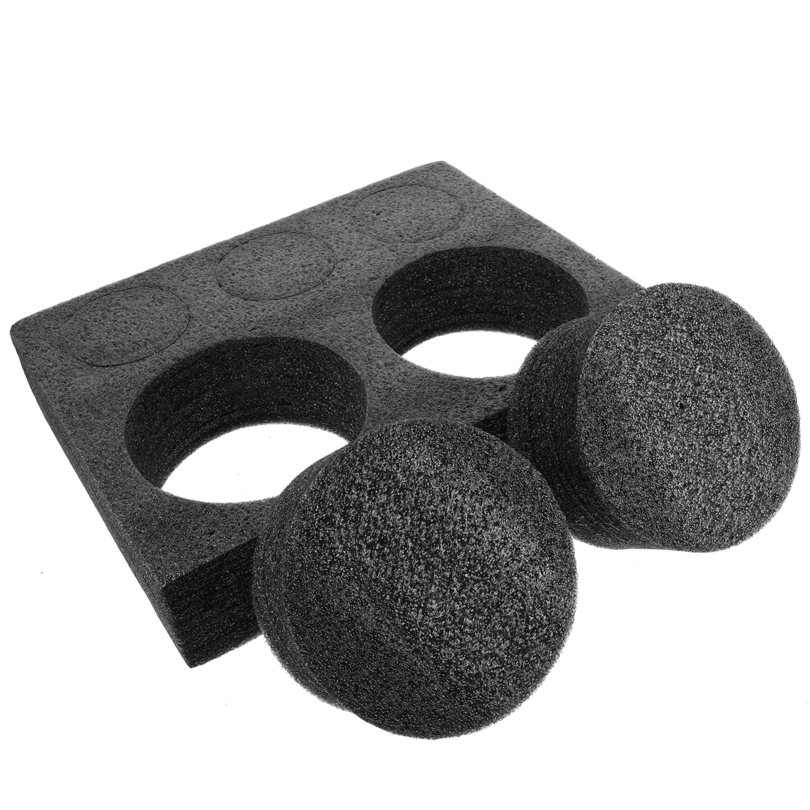 Ciieeo 5 Piezas posavasos titular de la bebida bandeja de la copa para llevar portavasos de cafe portador de taza de café aislado reutilizable sacar el portavasos algodón perlado Negro