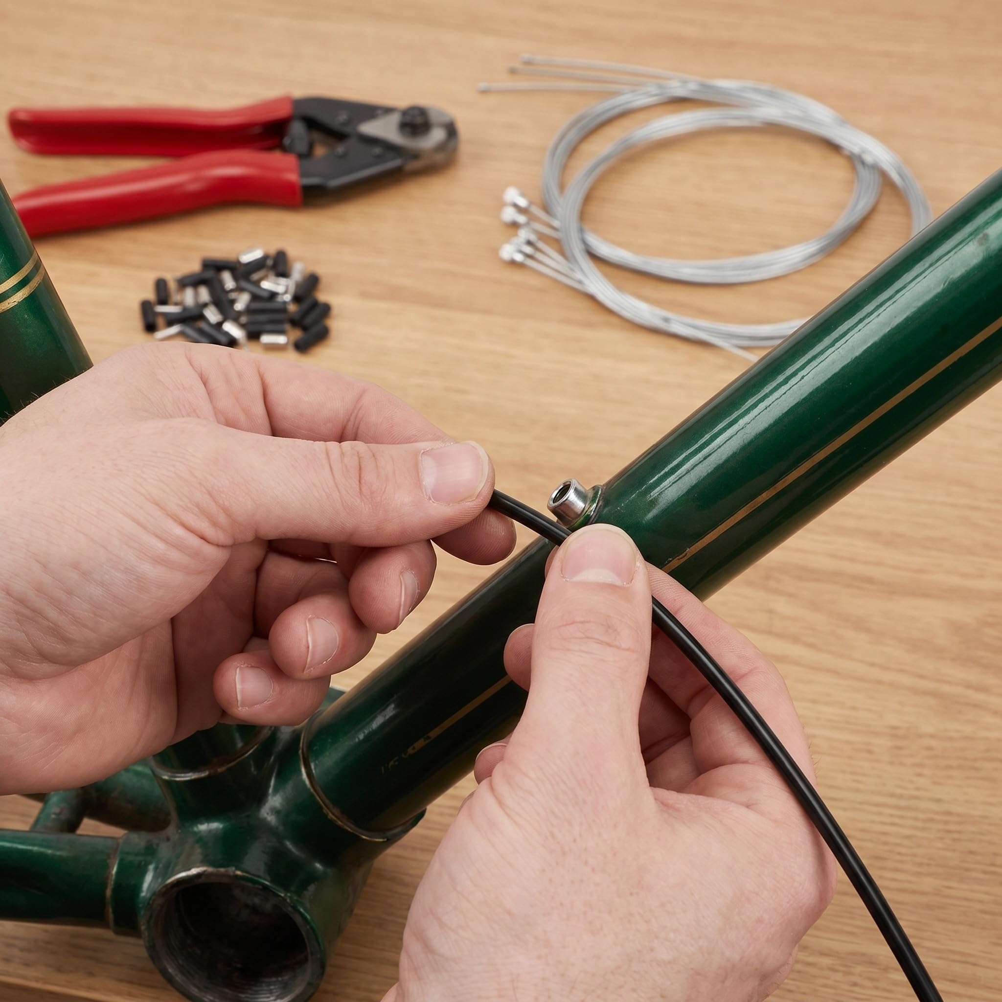 Toddmomy 1 Set Kit Cavo Freno per Bicicletta - Guaina Cavo Freno per Bicicletta con Tagliafili in Acciaio -idabile, Tappi Terminali e O-ring - Ricambio per Bici da Strada