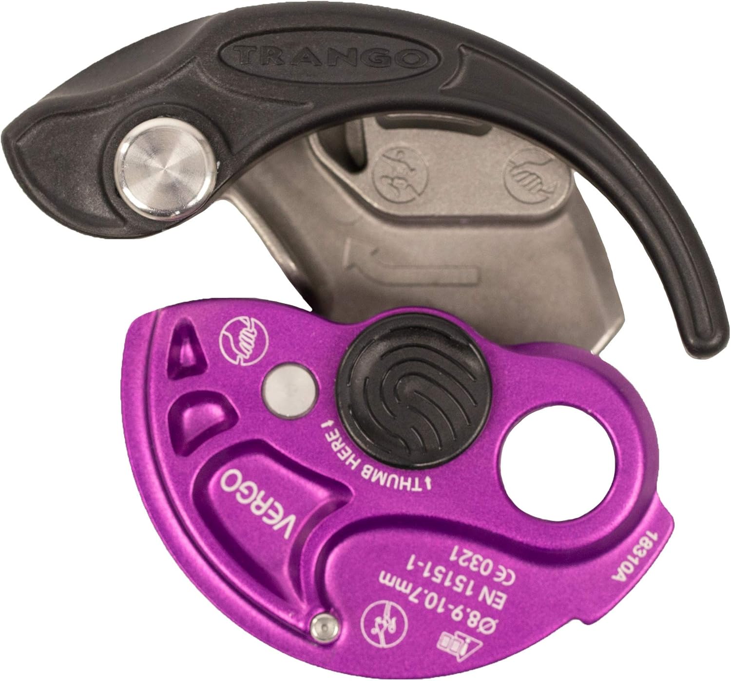 TRANGO Vergo Rock Climbing Belay Device, Black : Sports & Outdoors