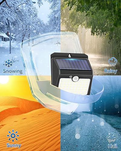 Miniatura 6 de Solar Outdoor Lights, 51 LED 3 Modes Motion Sensor Solar Lights Outdoor Waterproof IP65, High Efficiency Solar Wall Lights Wireless Solar Security