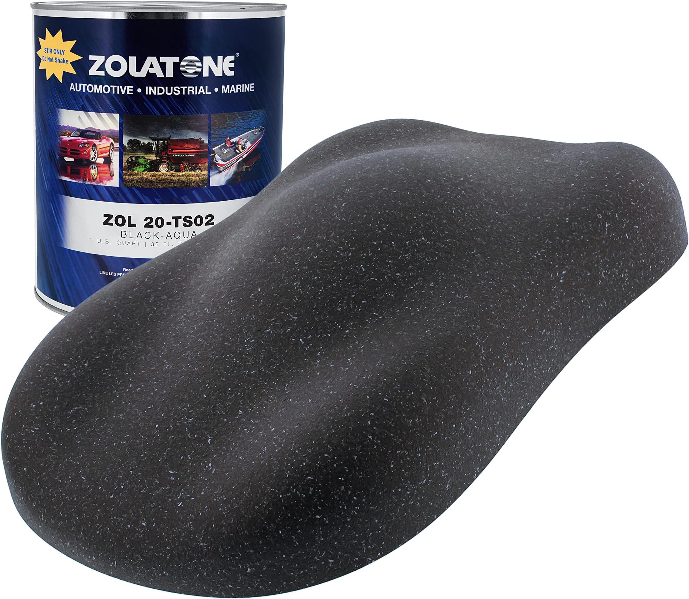 Zolatone Silver Gray Quart Spatter Finish Automotive Body Paint