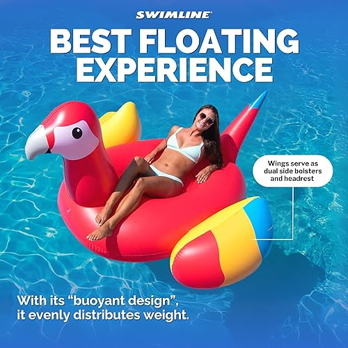 Miniatura 4 de Loro gigante inflable de juguete para alberca Swimline