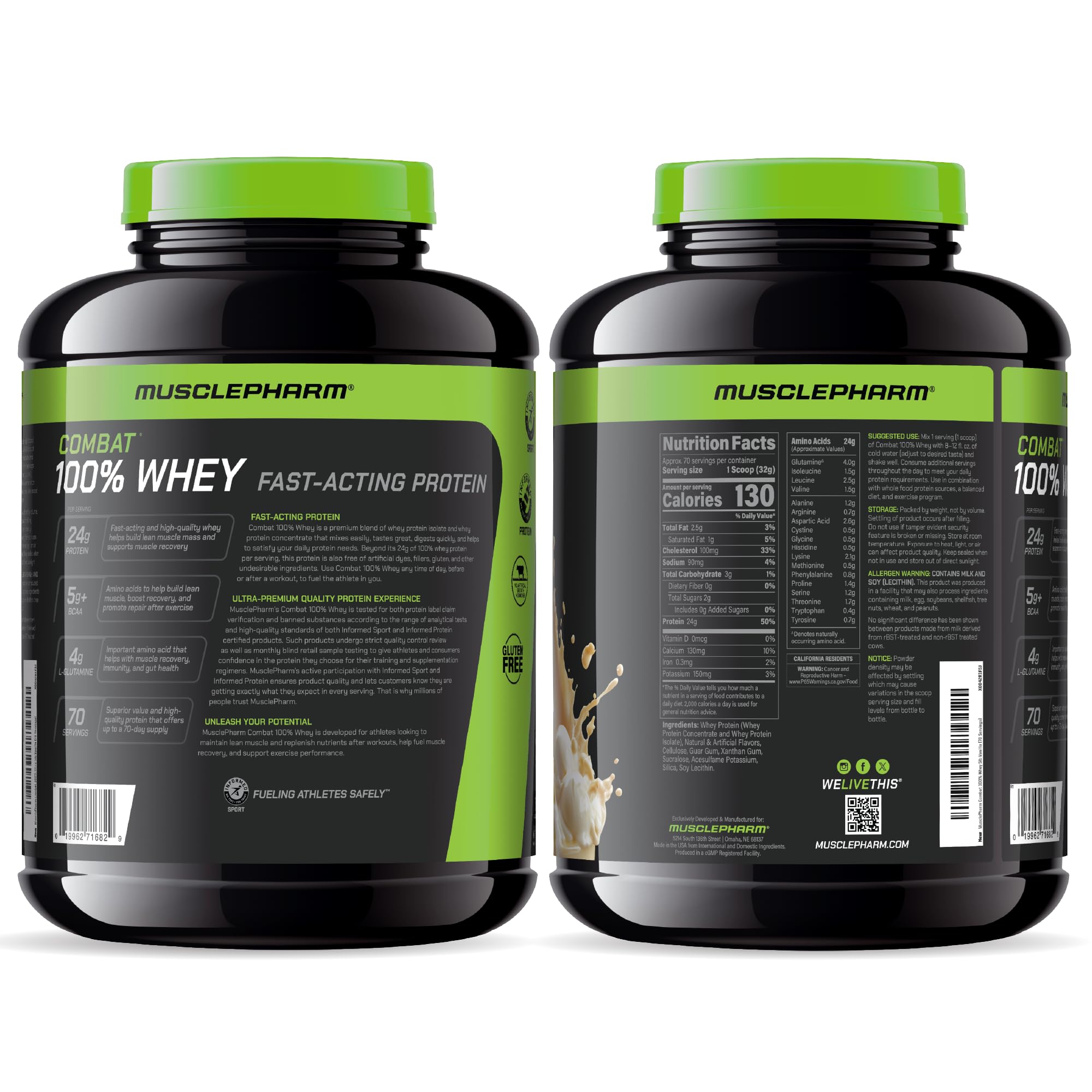 Muscle Pharm Combat 100% Whey Protein Powder | Vanilla - 5 lb — Amazon image 10