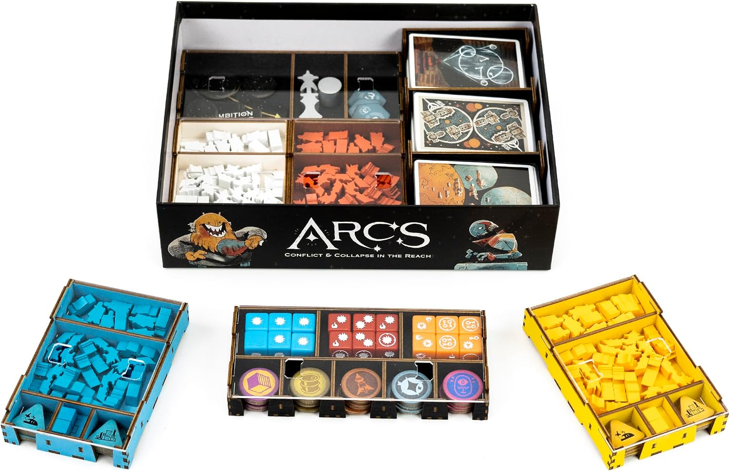 Wooden organizer for Arcs (Black Deluxe)