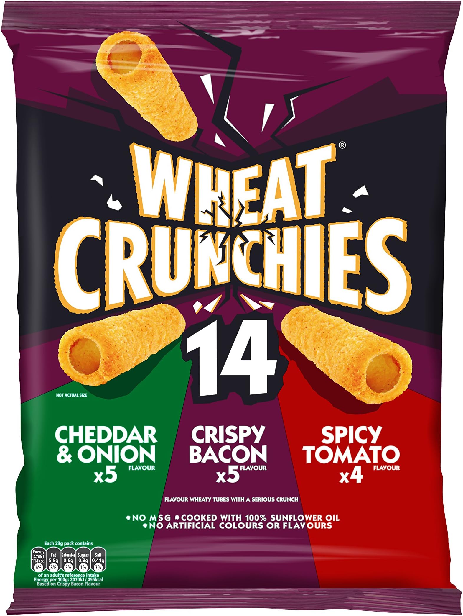Wheat Crunchies Assorted Potato Crisps, 23 g, Pack of 10