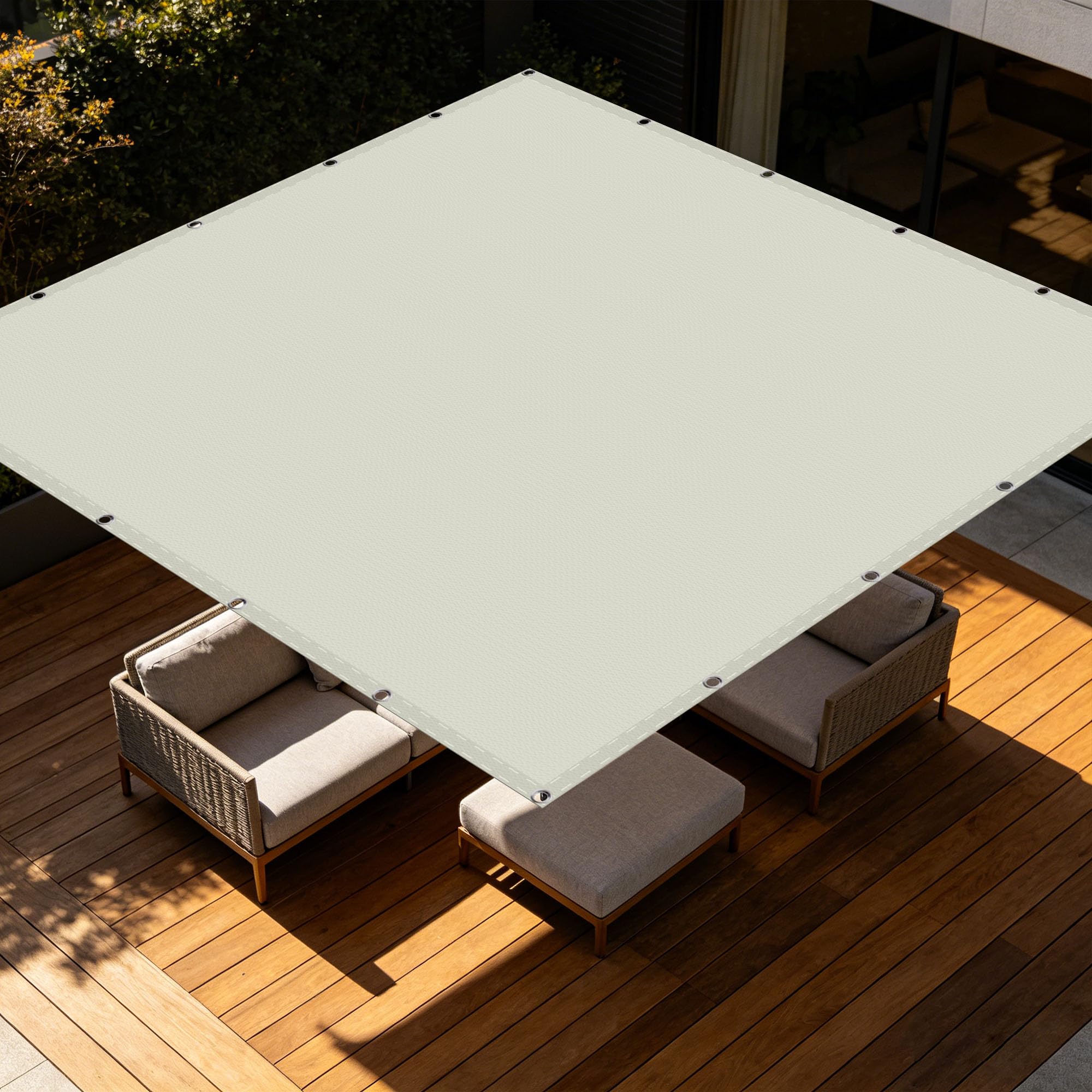 Voiles d'ombrage UV protection 90x350 cm pour fraîcheur jardin
