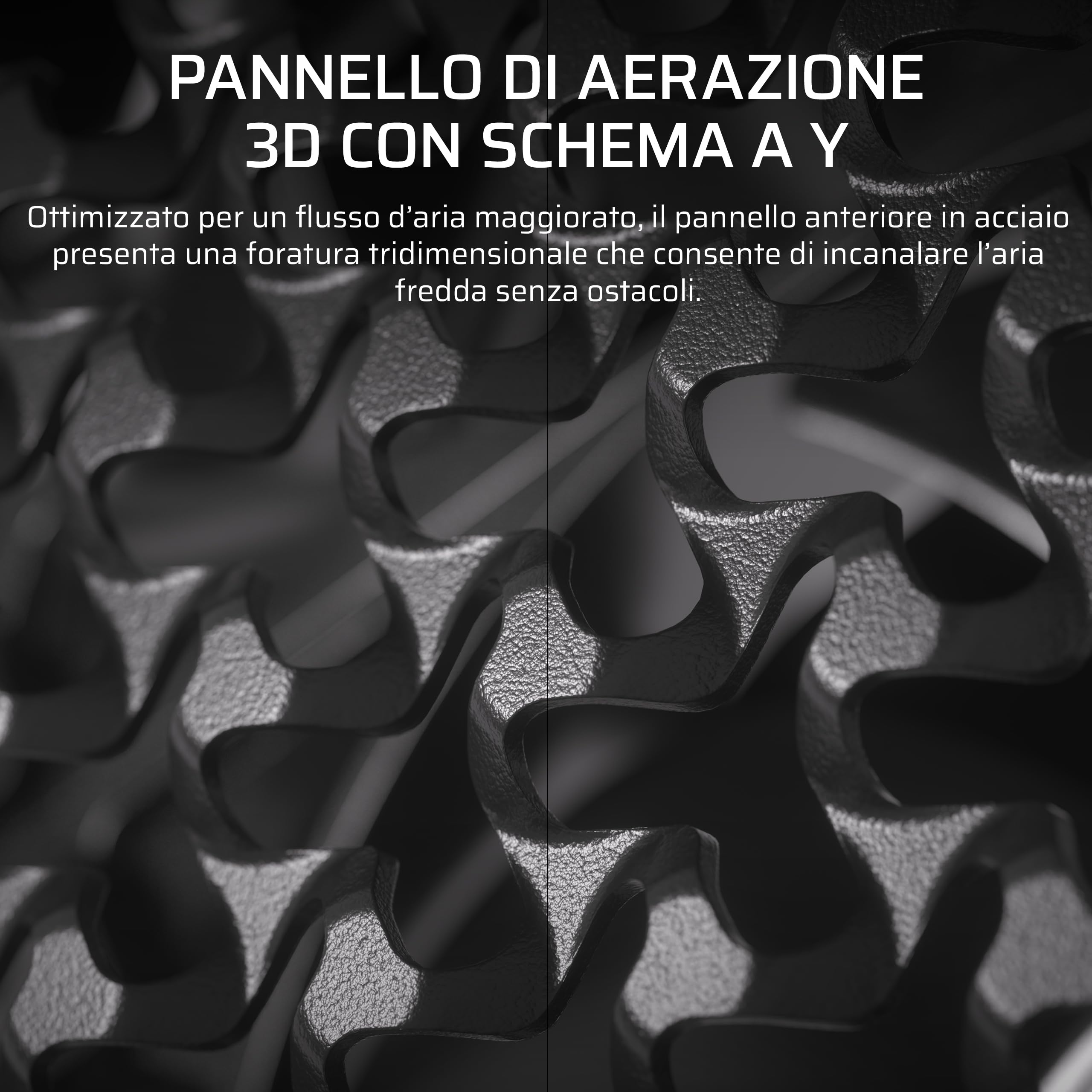 CORSAIR FRAME 5000D RS ARGB Modulare Flusso d'aria Elevato Mid-Tower PC Case – 4x Ventole RS Preinstallate, Sistema di Montaggio Delle Ventole InfiniRail, Scheda Madre a Connettore Inverso – Nero