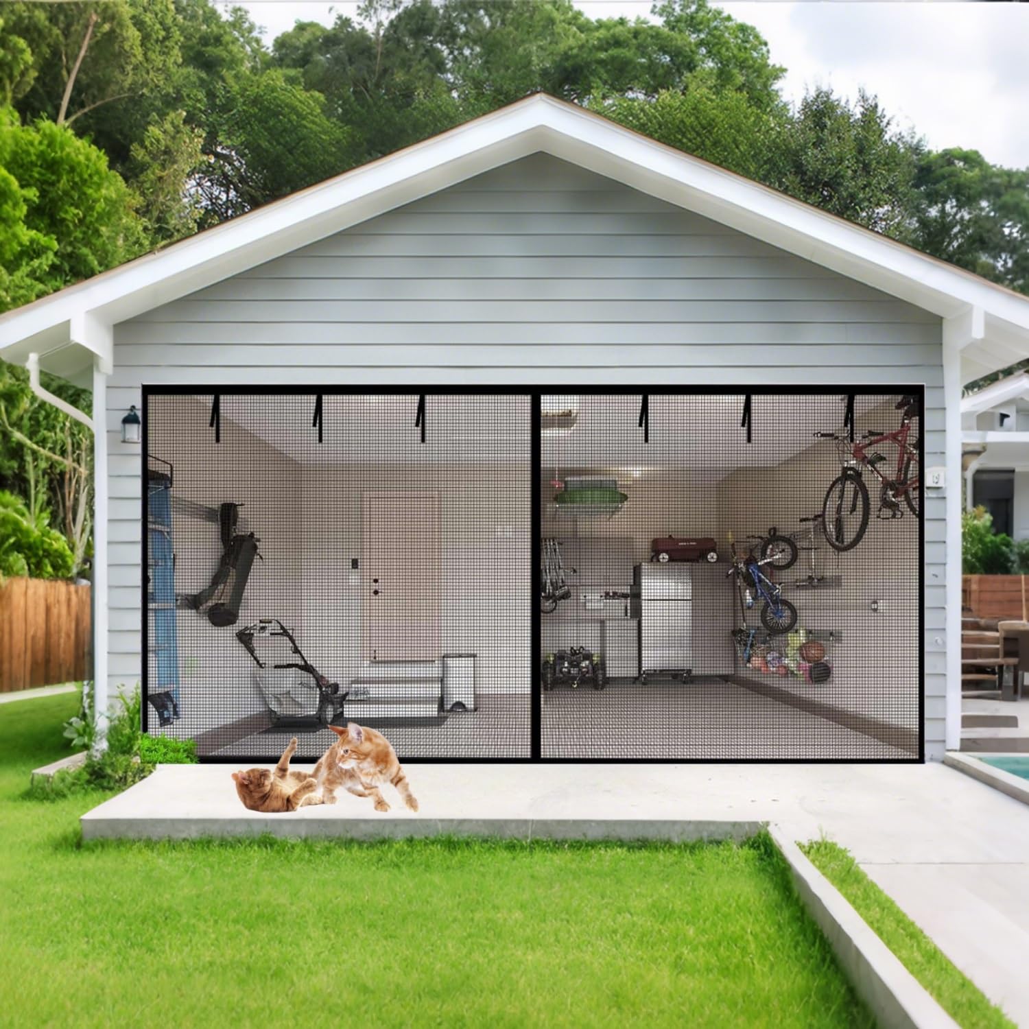 Amazon.com: Garage Door Screen with Magnetic Closure 16x7Ft 8x7Ft