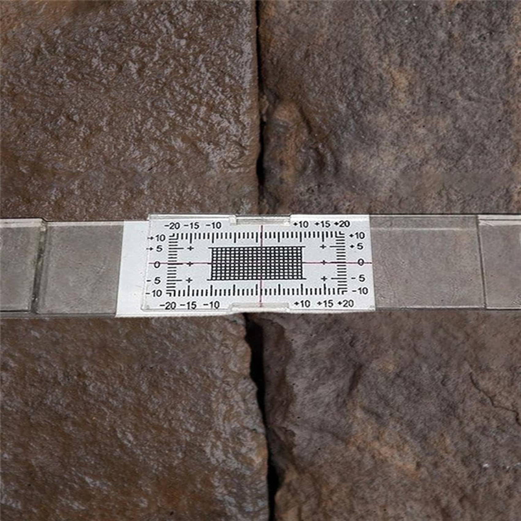 Dossier de Surveillance des Fissures, Outil de Mesure de Fissures 15 PièCe, Jauge de Largeur de Fissure, Étrier de Comparaison de Fissures D'Angle en Acrylique Transparent