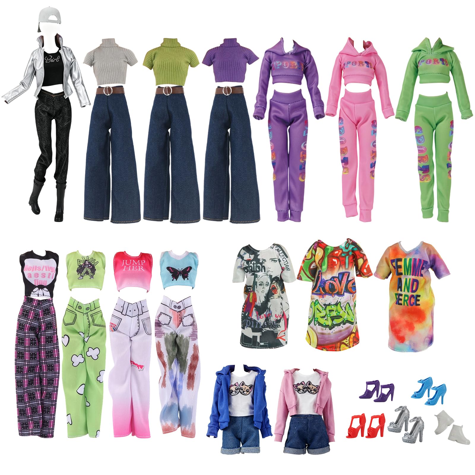 20Pcs Doll Clothes Outfit
