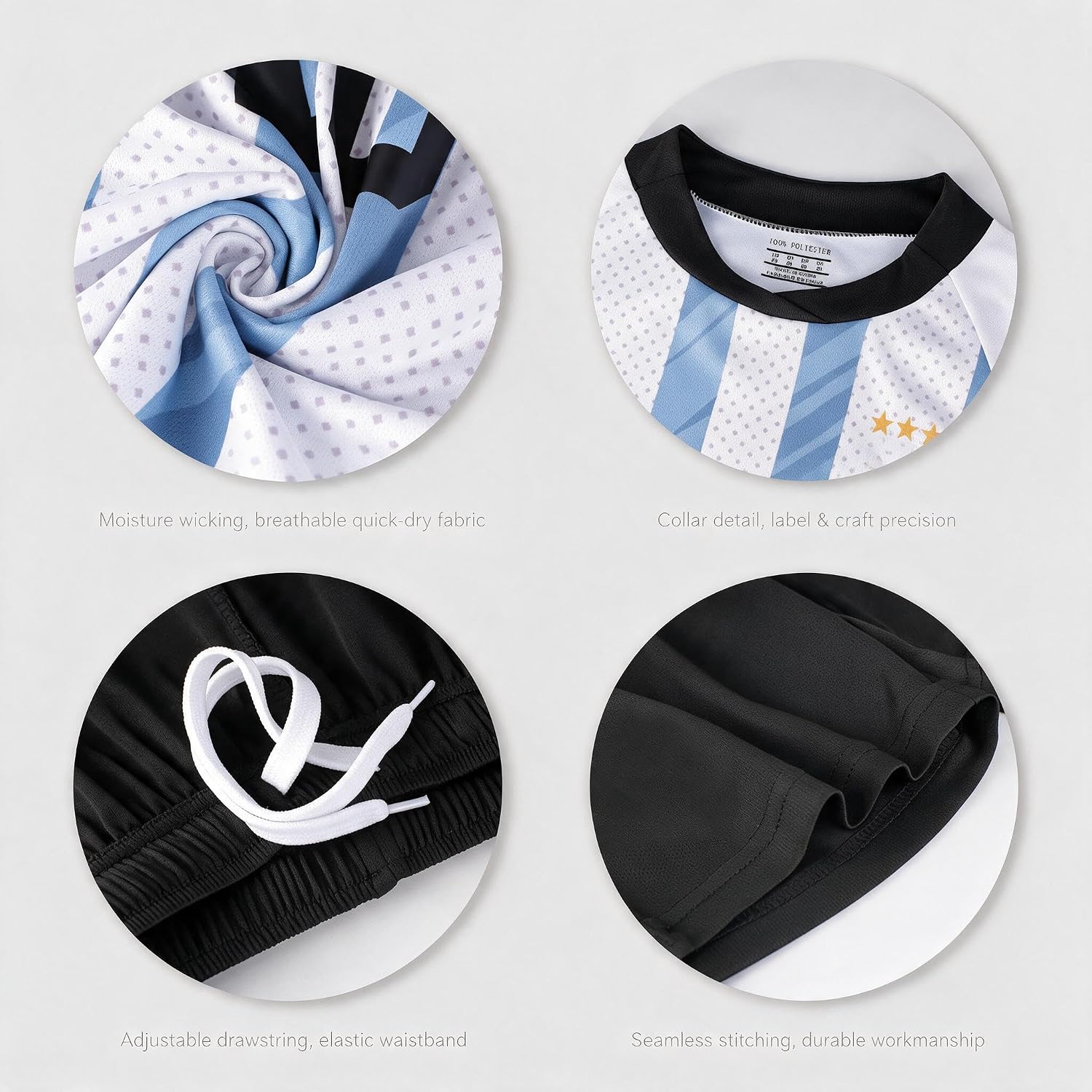 Boys' Soccer Jersey Kids 10# Sports Set for Boys Girls Youth Training Uniform