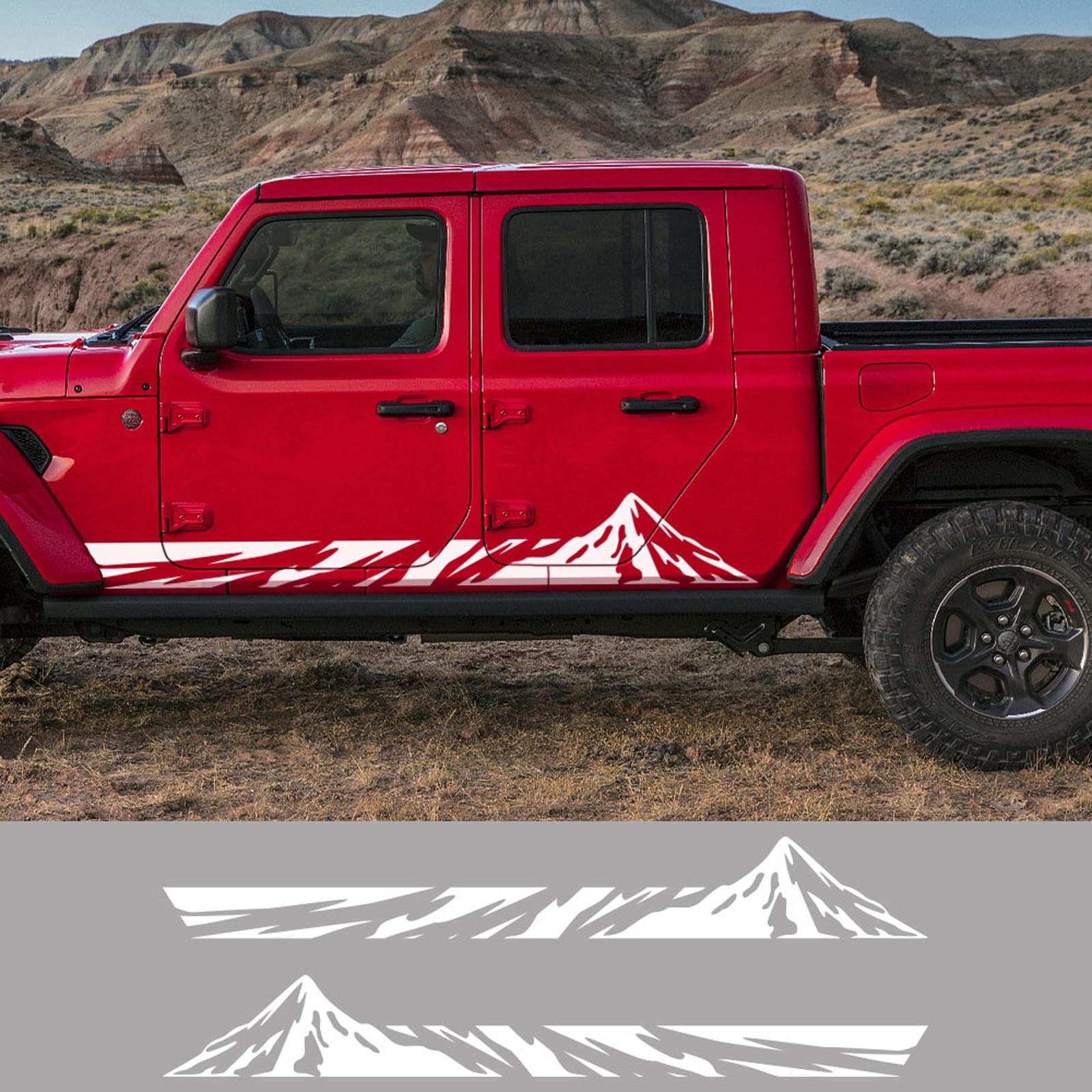 Naklejki samochodowe boczne drzwi Pickup, dla Jeep Gladiator JT ciężarówka grafika góry naklejki dekoracyjne samochód pokrywa winylowa Auto Tuning