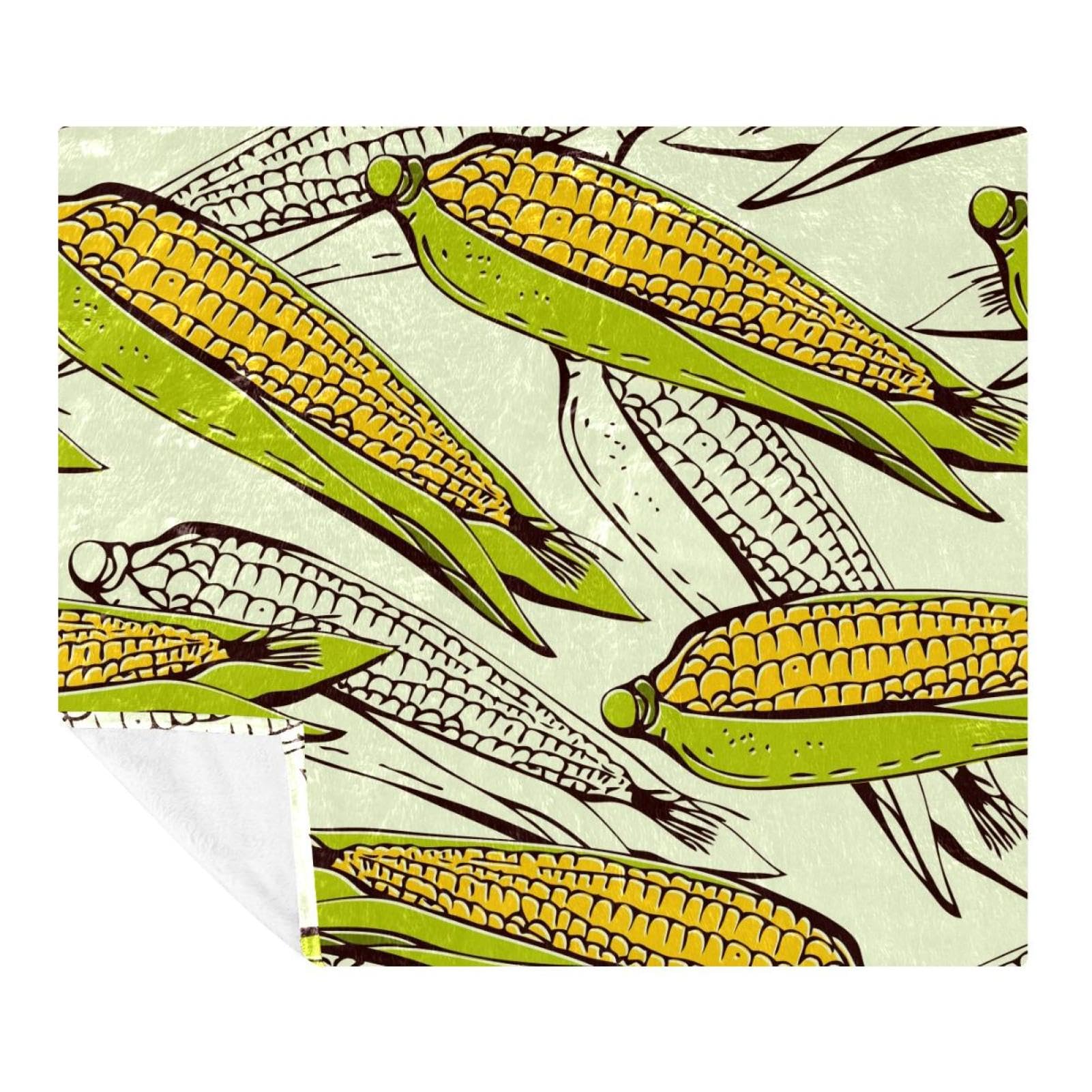 Couverture douce et confortable motif de maïs Ripen pour vos soirées canapé