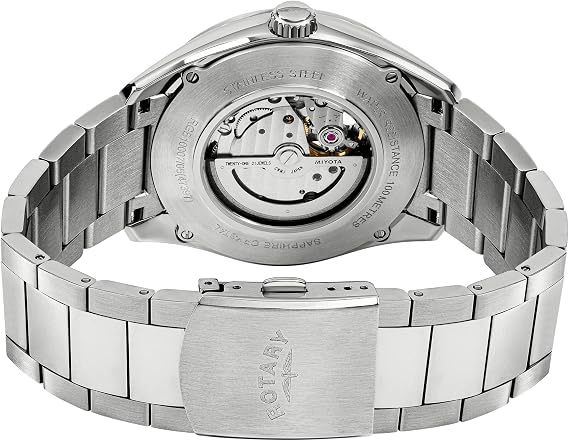 Rotary Men's Seamatic Eclipse 100M Water Resistance Stainless Steel Bracelet Watch