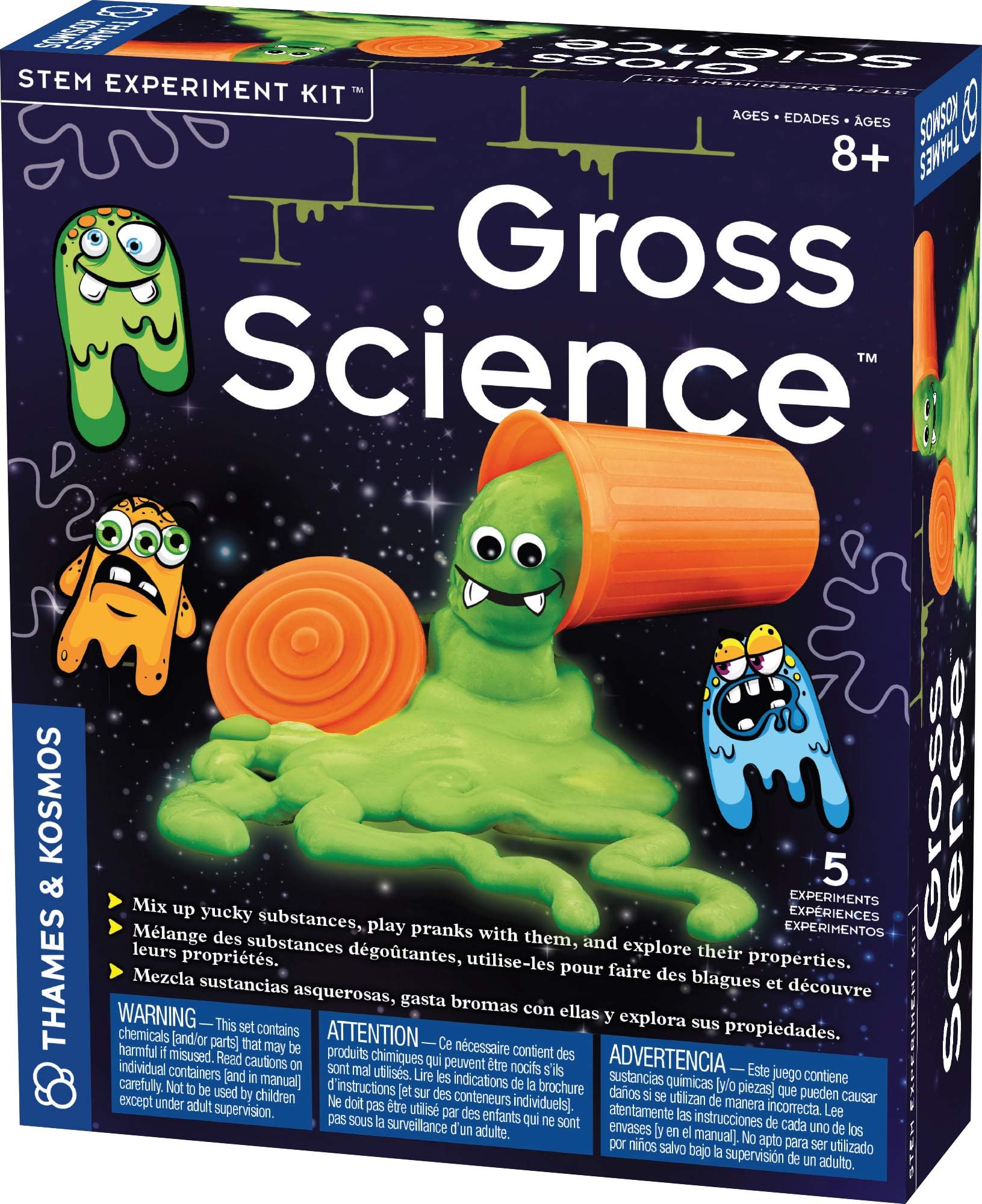 Thames & KosmosGross Science STEM Experiment Kit | Mix Up 3 Types of Slime, Great for Pranks! | Explore Scientific Properties of Slime | 3-Language Instruction Manual (English, French, Spanish)