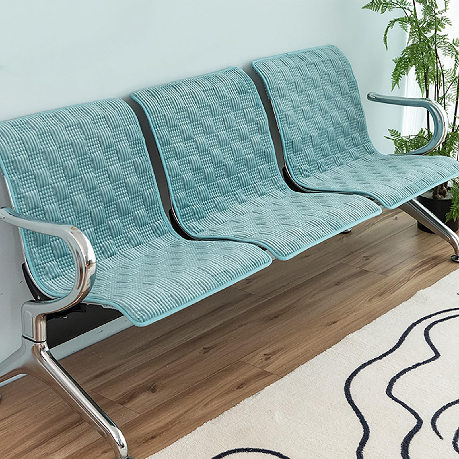 Housse de coussin amovible et lavable pour chaise de bureau grise